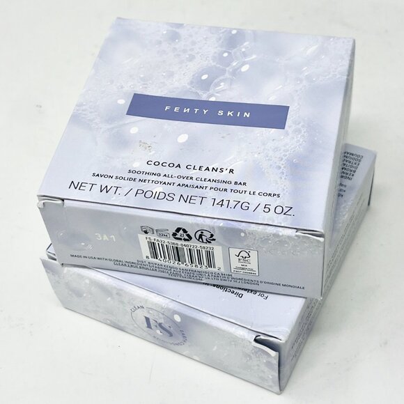 NEW [1] Fenty Skin Cocoa Cleans'r Soothing All-Over Cleansing Bar Full Size 5oz - Picture 2 of 7